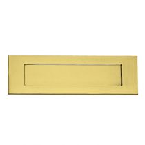 Victorian Plain Edge Letter Plate – Polished Brass Woodcraft Windows and Doors Oxford