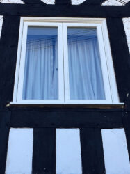 New Engineered Timber Casement Windows and Front Door, Aldershot, Berkshire - Before 4