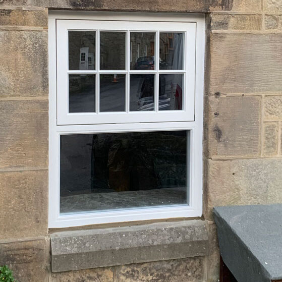 New wooden casement windows, Lofthouse, Yorkshire - after