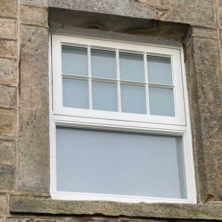 New wooden casement windows, Lofthouse, Yorkshire - after