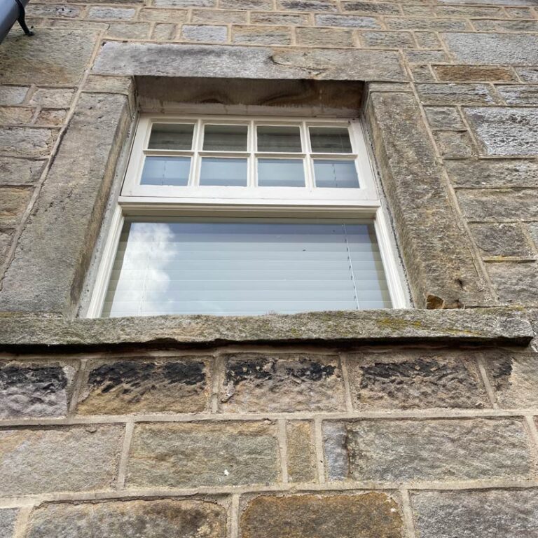 old wooden casement window
