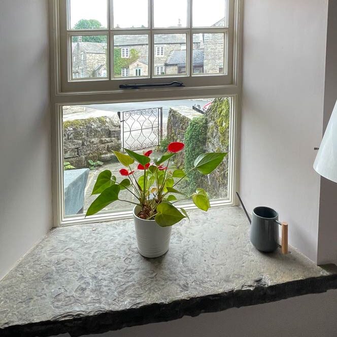 old wooden casement window