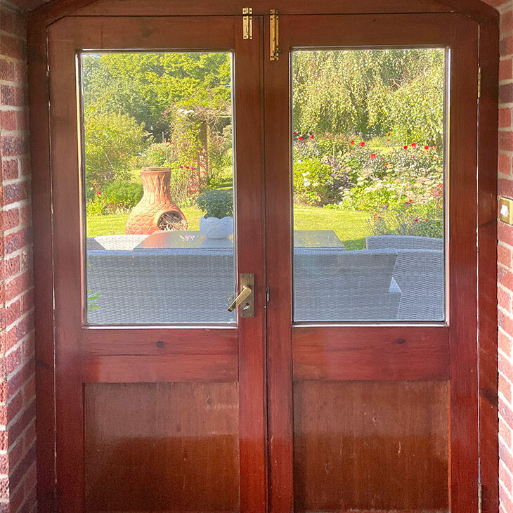 Timber Double Doors Hopperton North Yorkshire - Before