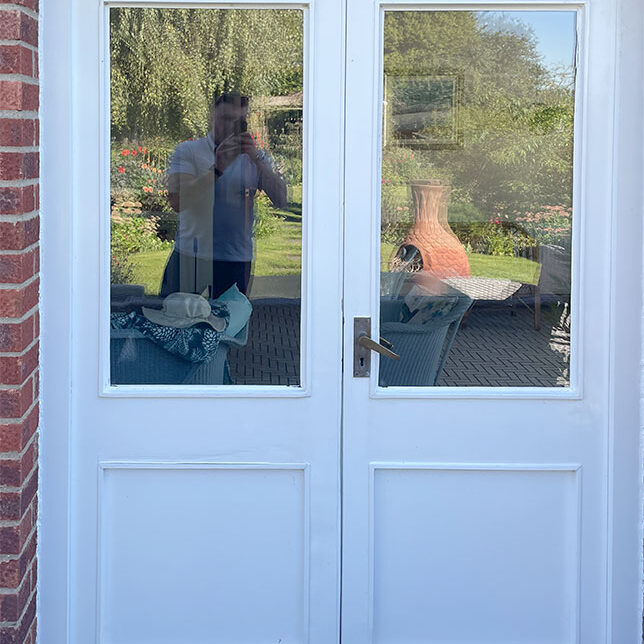 Timber Double Doors Hopperton North Yorkshire - Before