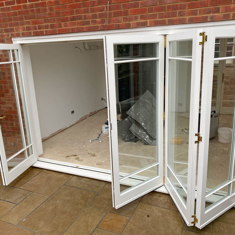 Timber Bifold Doors Iffley Oxford. Woodcraft Windows.