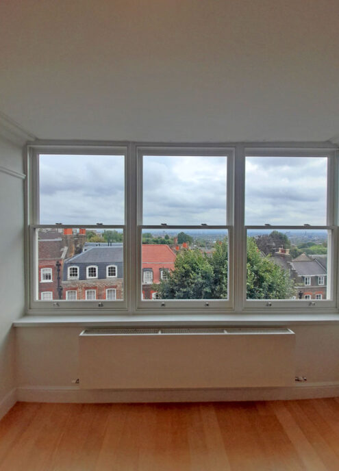 New large window interior 1 New Sash Windows, Hampstead. Woodcraft Windows