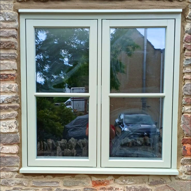 Timber Casement Windows and Front Door, Bristol. Woodcraft Windows.