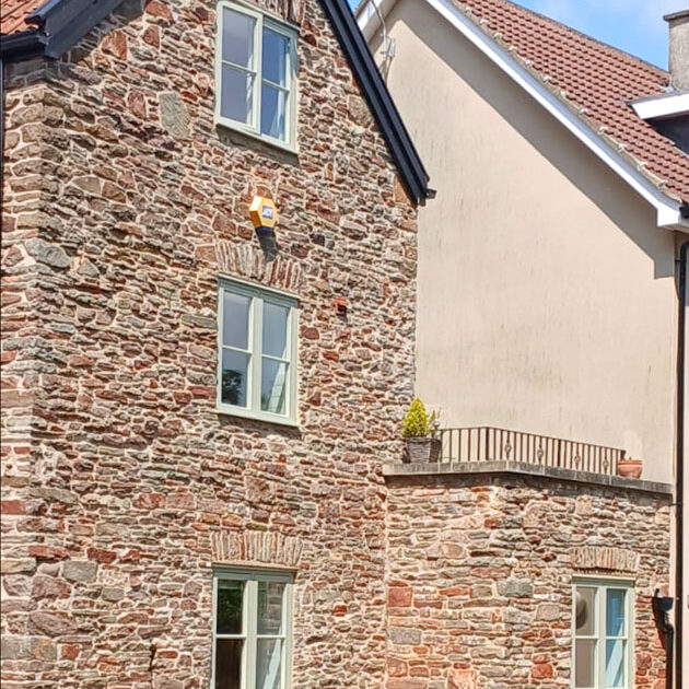 Timber Casement Windows and Front Door, Bristol. Woodcraft Windows.