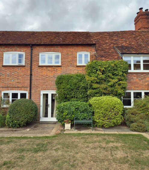 Rear view of house showing new casement windows and French doors Casement Windows and French Doors, Reading. Woodcraft Windows