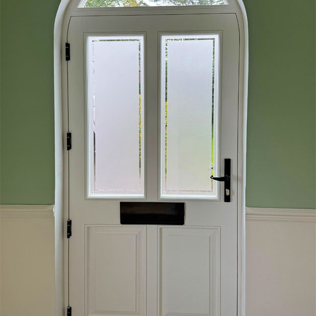 New Front Door with Fanlight, Bubwith, Yorkshire. Woodcraft Windows