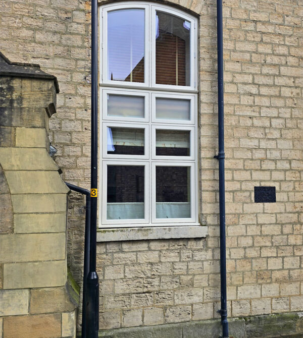 Feature window exterior Triple Feature Window Replacement, Ripon, Yorkshire. Woodcraft Windows