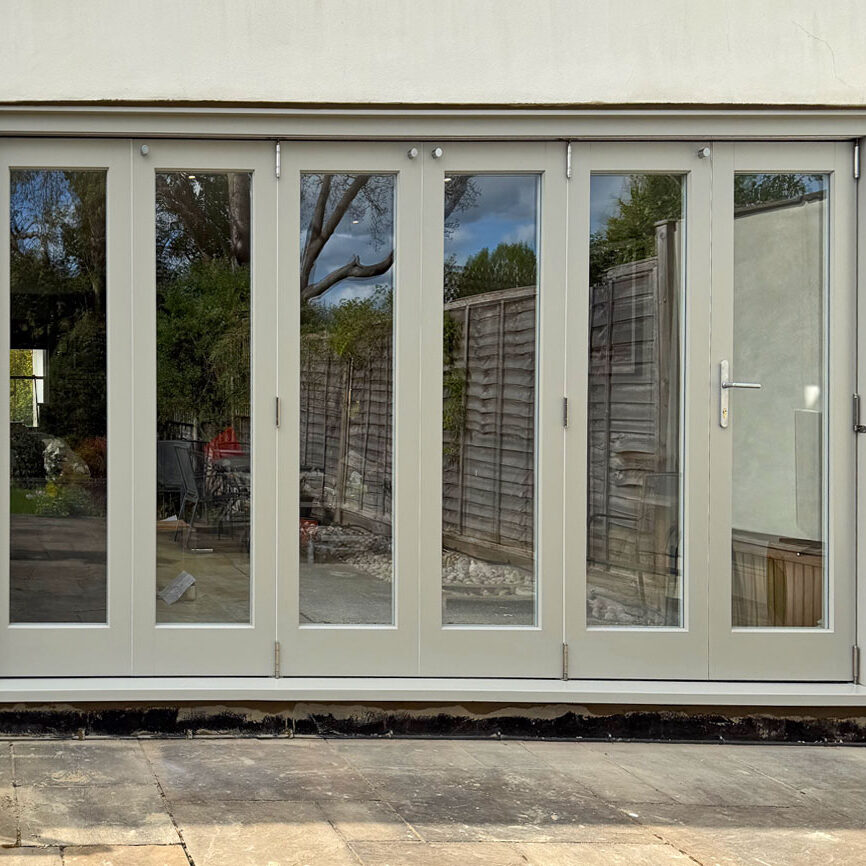 Wooden Bifold Doors, Marlow, Buckinghamshire. Woodcraft Windows
