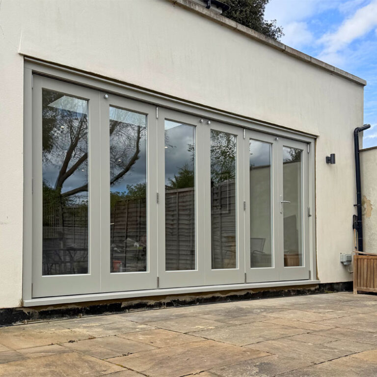 Wooden Bifold Doors, Marlow, Buckinghamshire. Woodcraft Windows