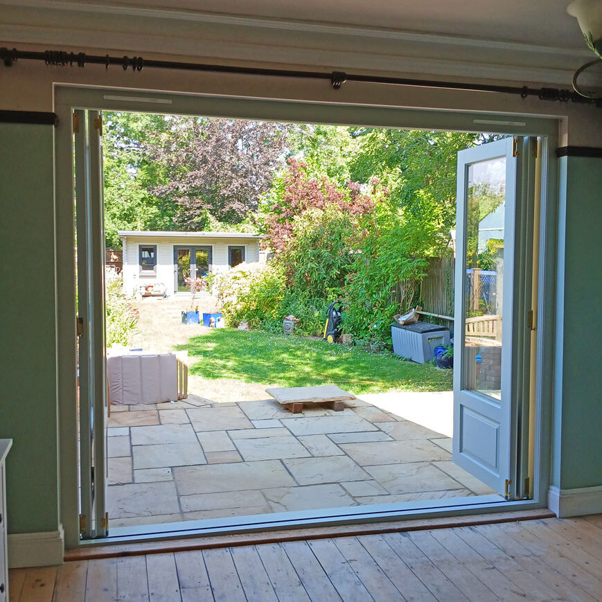 Replacement Wooden Bifold Doors, Wendover. Woodcraft Windows