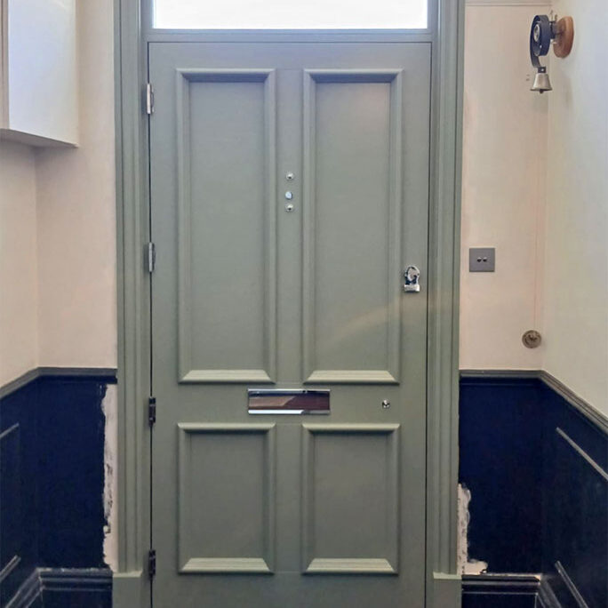 New Wooden Front Door for Edwardian Property, Bracknell. Woodcraft Windows