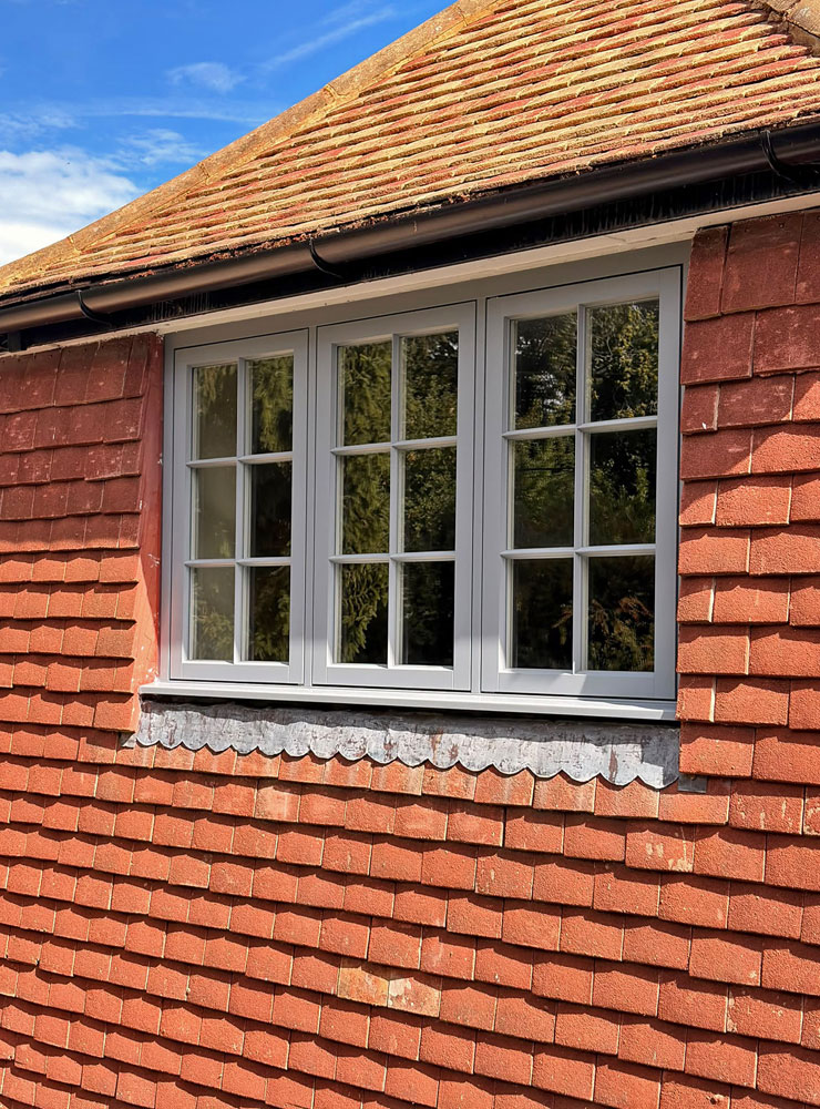 Upstairs timber casement windows, exterior Bespoke Timber Casement Windows, High Wycombe. Woodcraft Windows